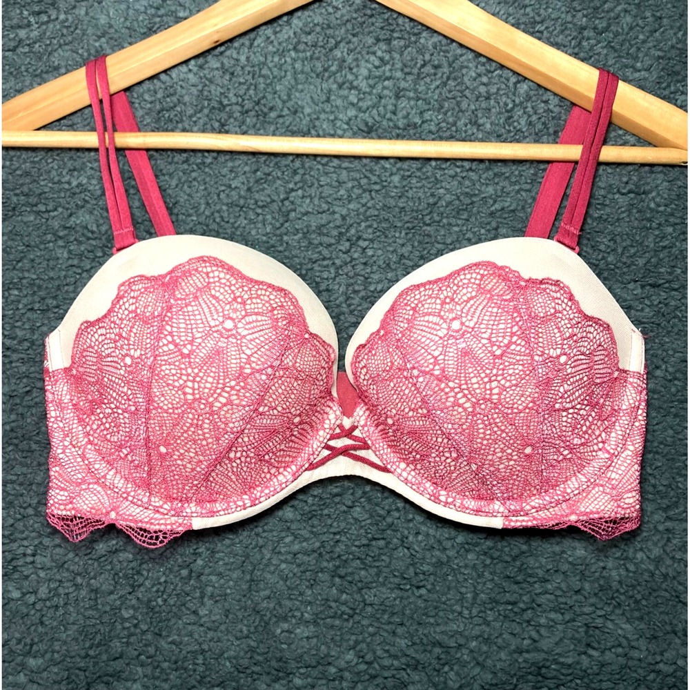 Victoria Secret Very Sexy Multiway Push Up Lace Pin Up Retro Bra For Women 32DD